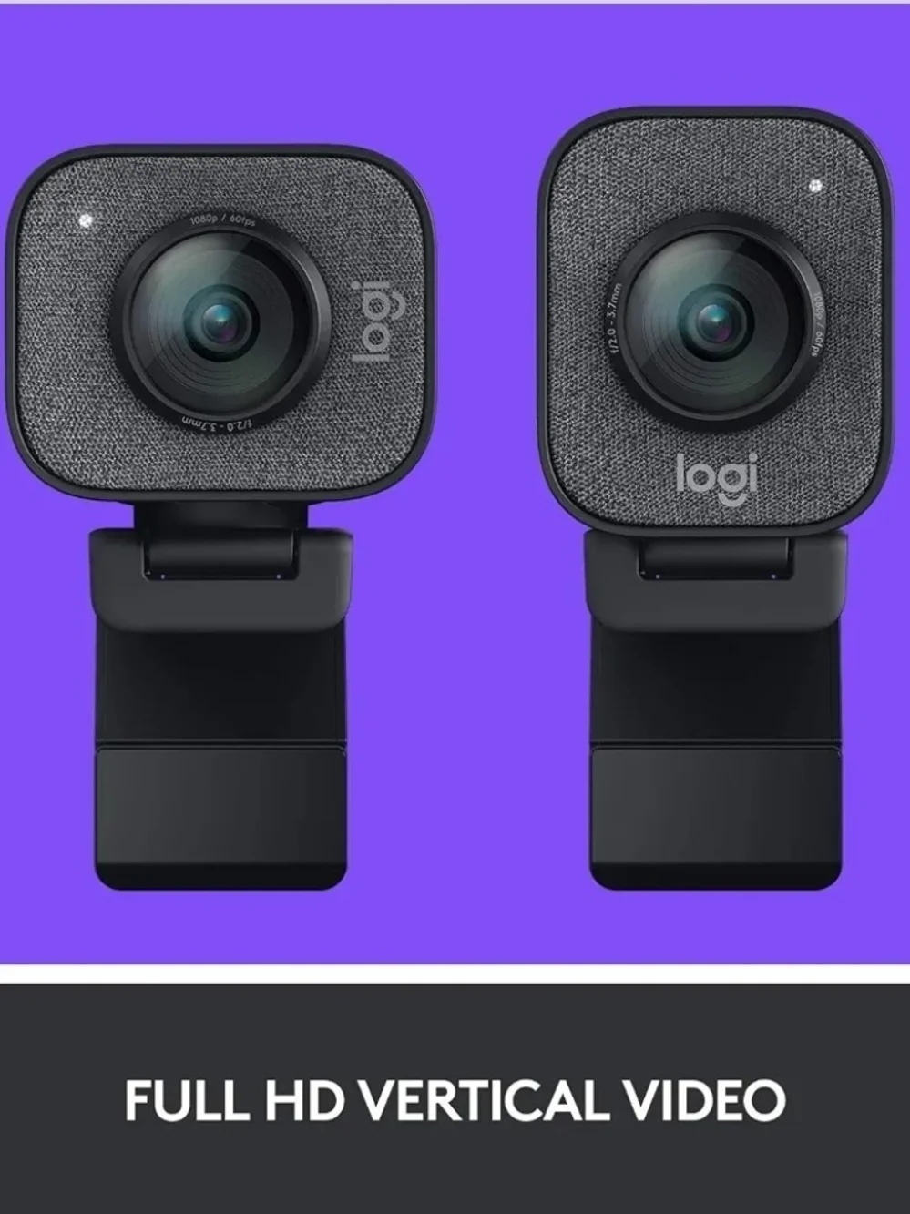Logitech 2022 StreamCam 1080P HD 60fps Streaming Webcam with Small Tripod